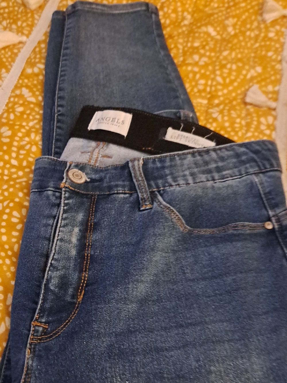 Angels Forever Mid Blue Stretch Denim Jeans EUC